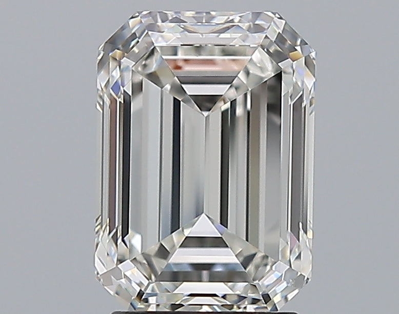 2.51 Carat Emerald Natural Diamond with  Cut Diamond in 14KT  view 1
