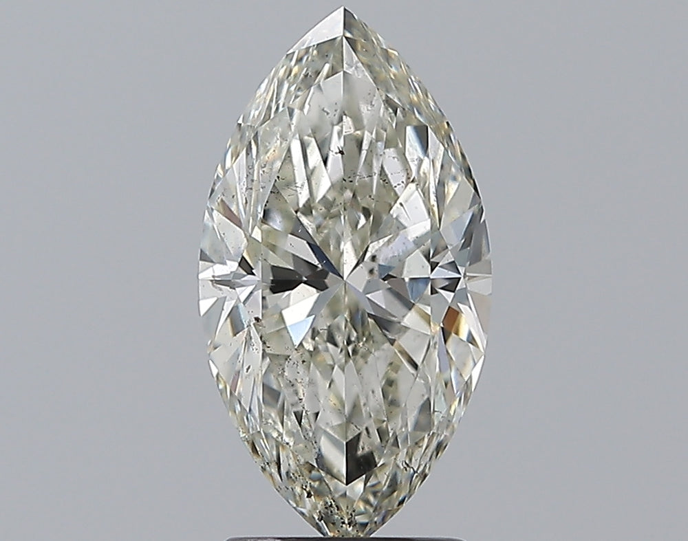 2.13 Carat Marquise Natural Diamond with  Cut Diamond in 14KT  view 1
