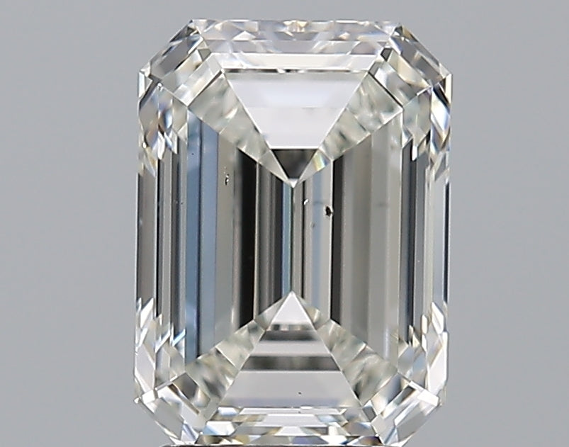2.6 Carat Emerald Natural Diamond with  Cut Diamond in 14KT  view 1
