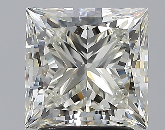 2.5 Carat Princess Natural Diamond with  Cut Diamond in 14KT  view 1
