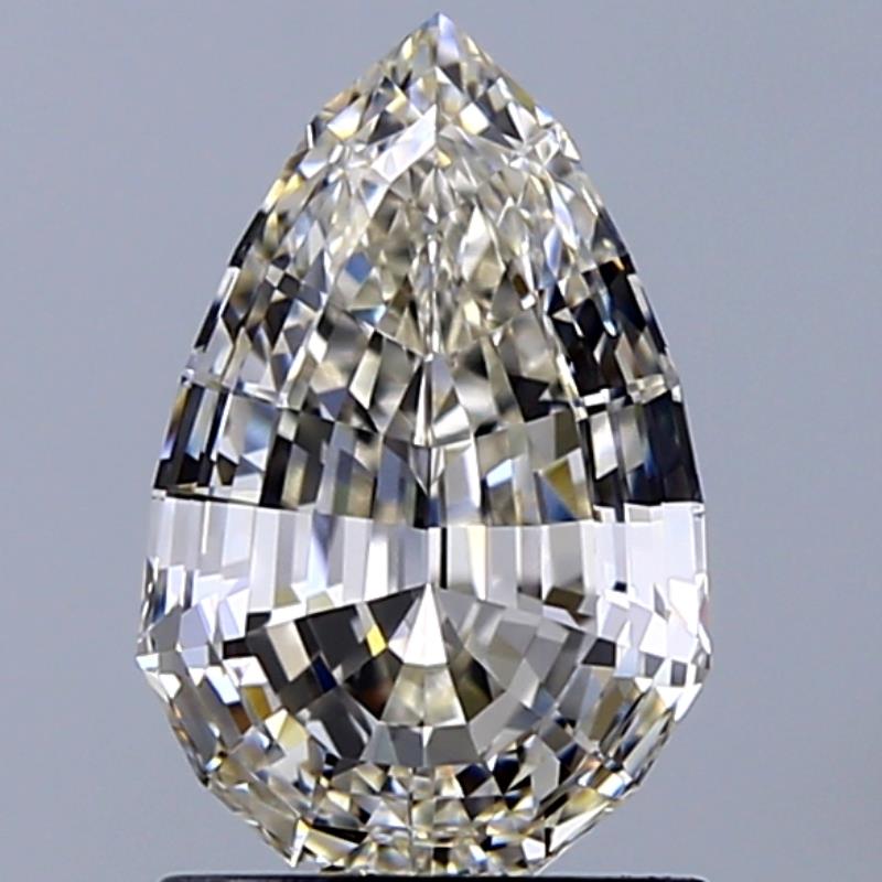 1.59 Carat Pear Natural Diamond with  Cut Diamond in 14KT  view 1

