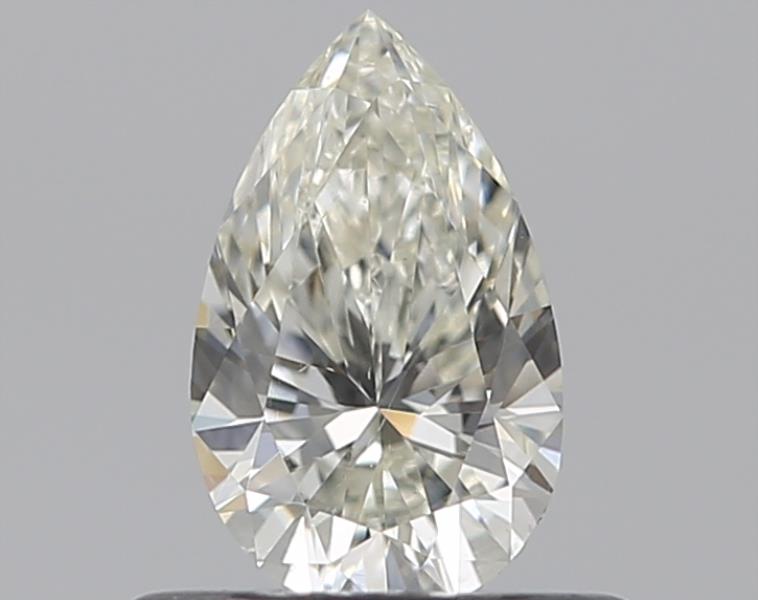 0.41 Carat Pear Natural Diamond with  Cut Diamond in 14KT  view 1
