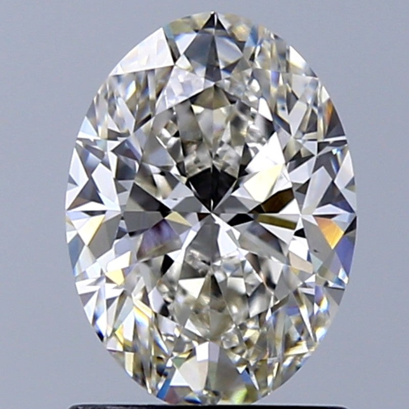 1.3 Carat Oval Natural Diamond with  Cut Diamond in 14KT  view 1
