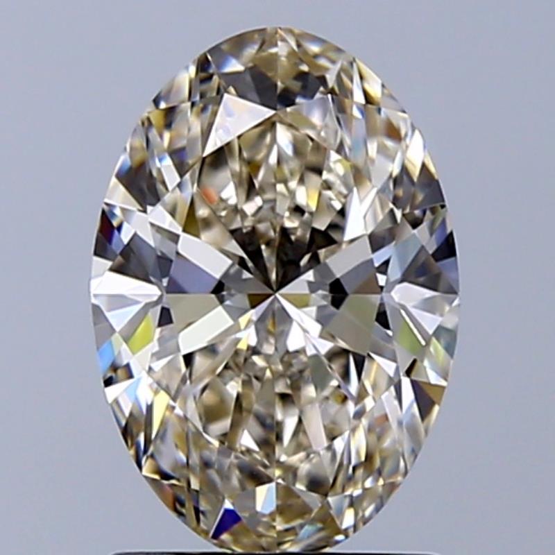 1.51 Carat Oval Natural Diamond with  Cut Diamond in 14KT  view 1
