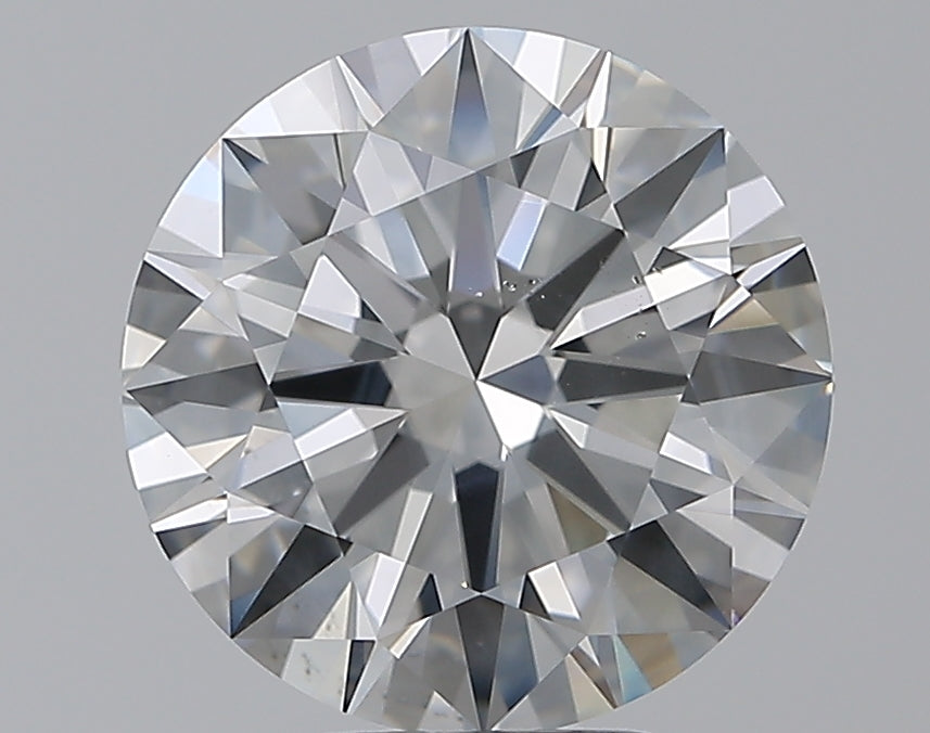 5.02 Carat Round Natural Diamond with  Cut Diamond in 14KT  view 1
