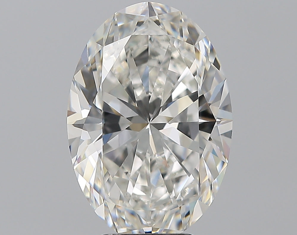 5.01 Carat Oval Natural Diamond with  Cut Diamond in 14KT  view 1
