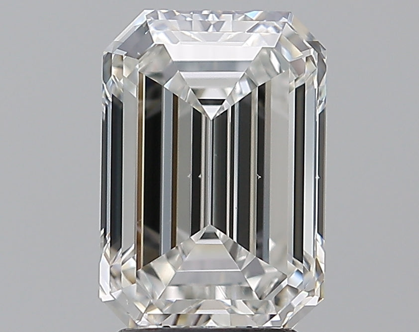 3.01 Carat Emerald Natural Diamond with  Cut Diamond in 14KT  view 1
