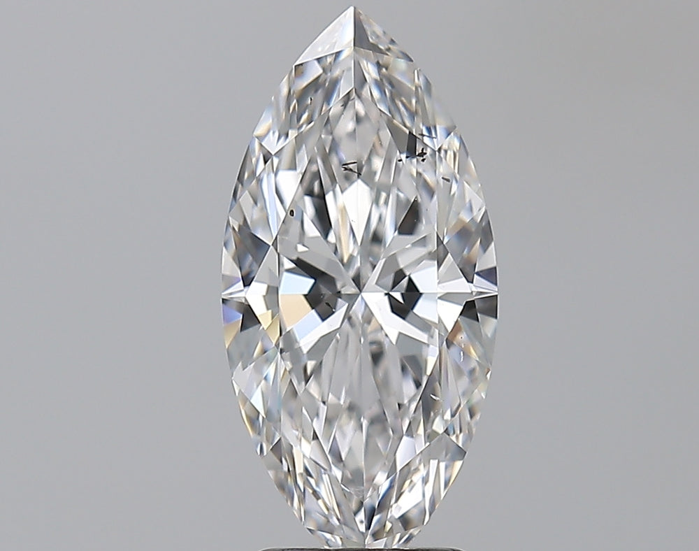 2.7 Carat Marquise Natural Diamond with  Cut Diamond in 14KT  view 1

