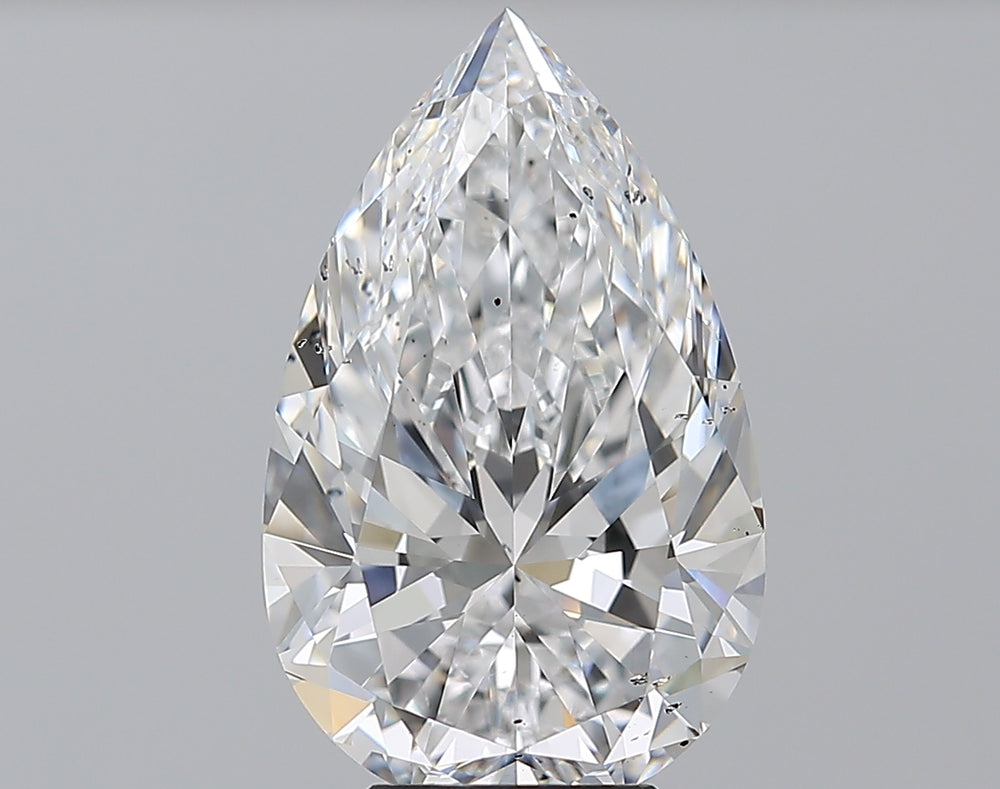 5.01 Carat Pear Natural Diamond with  Cut Diamond in 14KT  view 1
