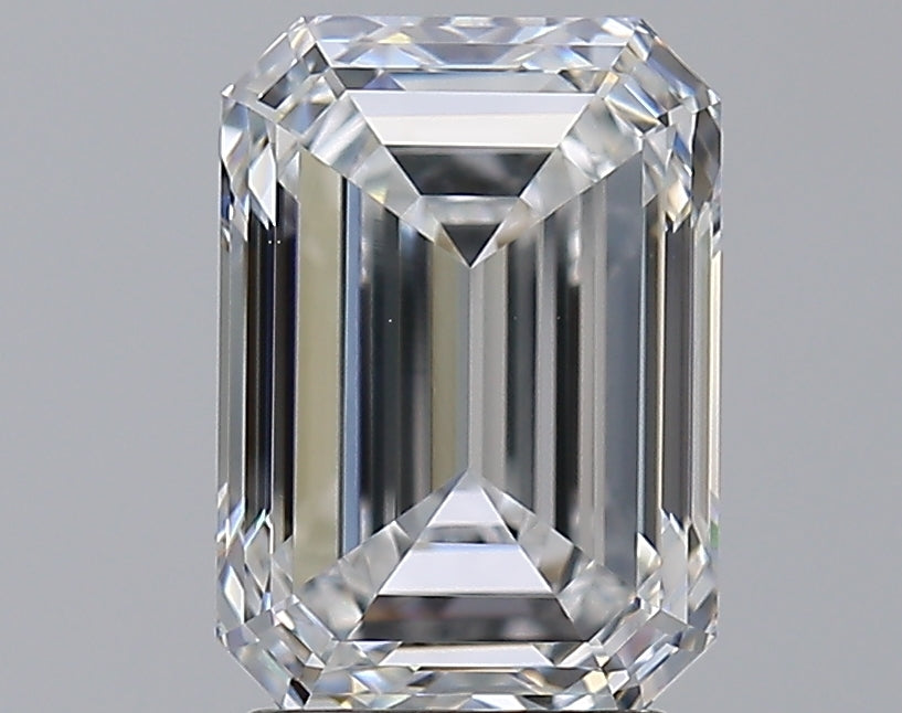 3.0 Carat Emerald Natural Diamond with  Cut Diamond in 14KT  view 1
