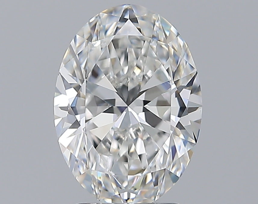 2.51 Carat Oval Natural Diamond with  Cut Diamond in 14KT  view 1
