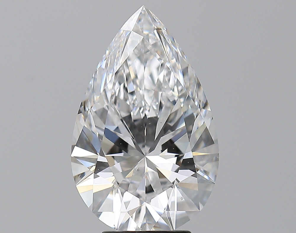 5.01 Carat Pear Natural Diamond with  Cut Diamond in 14KT  view 1
