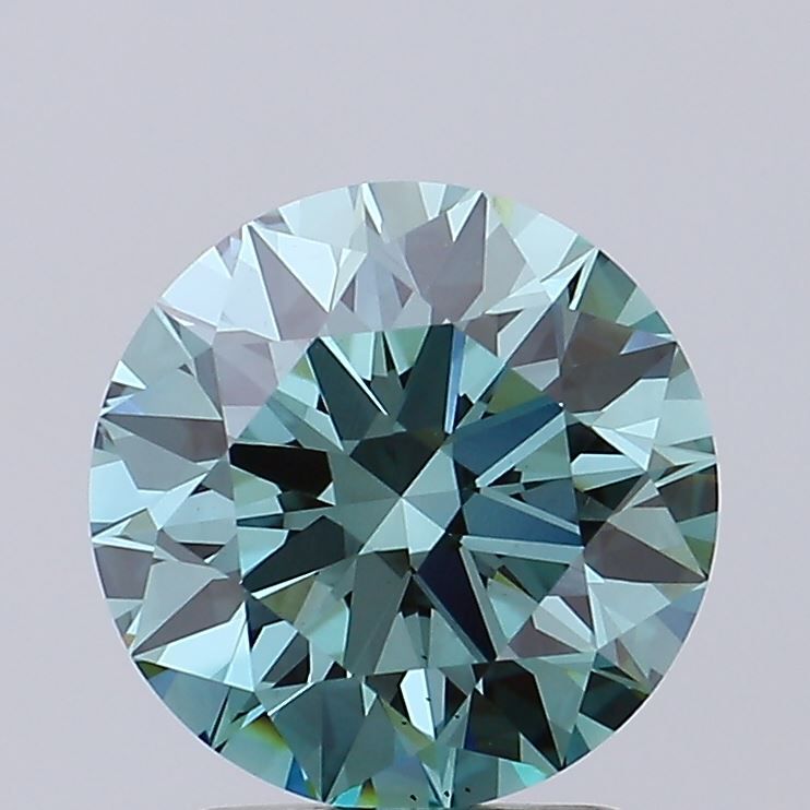 2.28 Carat Round Lab Diamond with  Cut Diamond in 14KT  view 1
