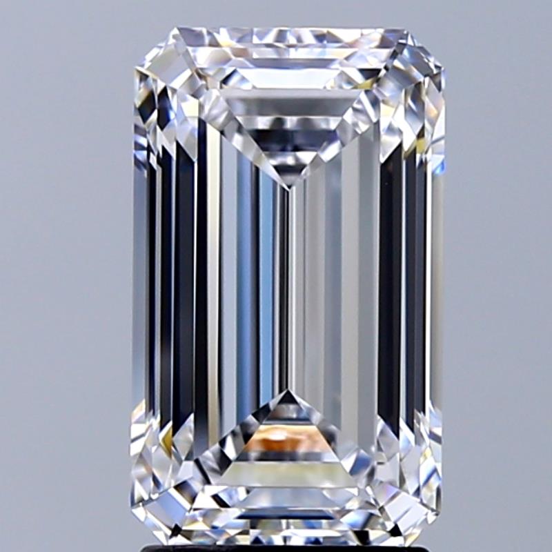 3.0 Carat Emerald Natural Diamond with  Cut Diamond in 14KT  view 1
