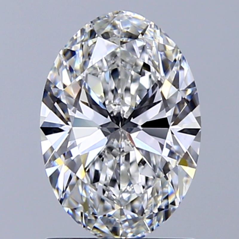1.3 Carat Oval Natural Diamond with  Cut Diamond in 14KT  view 1
