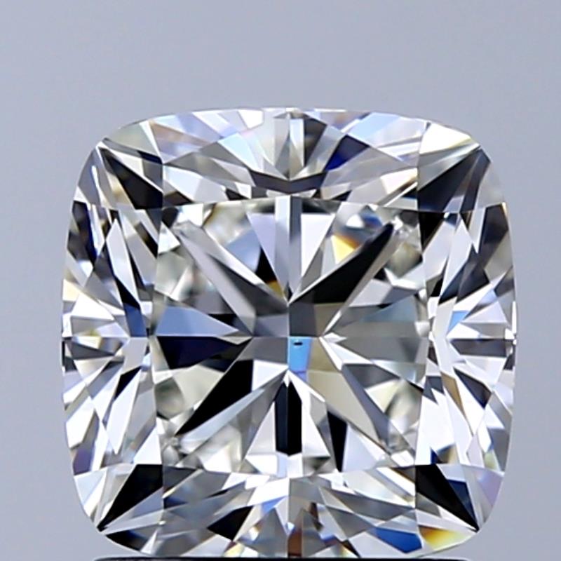 1.8 Carat Cushion Natural Diamond with  Cut Diamond in 14KT  view 1
