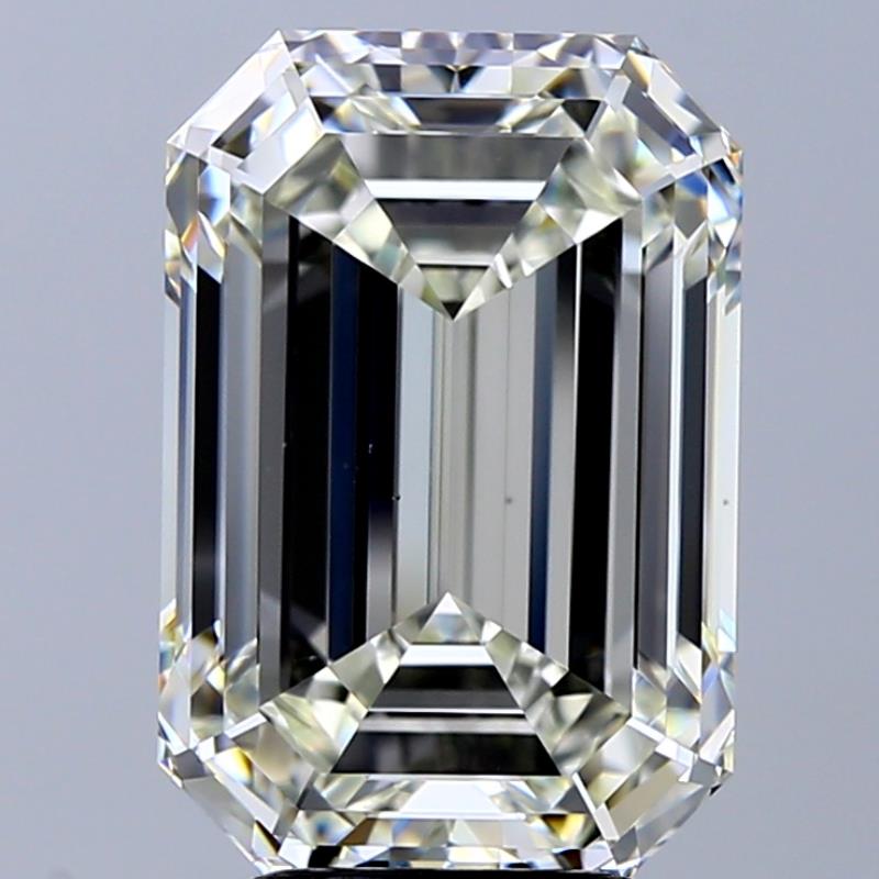 6.05 Carat Emerald Natural Diamond with  Cut Diamond in 14KT  view 1
