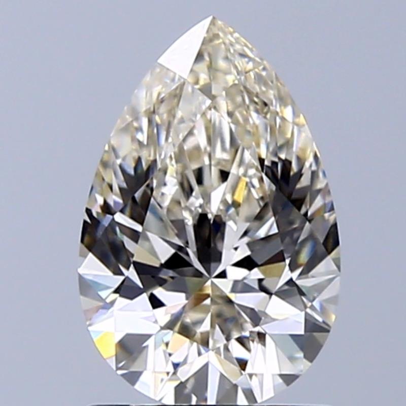 1.3 Carat Pear Natural Diamond with  Cut Diamond in 14KT  view 1
