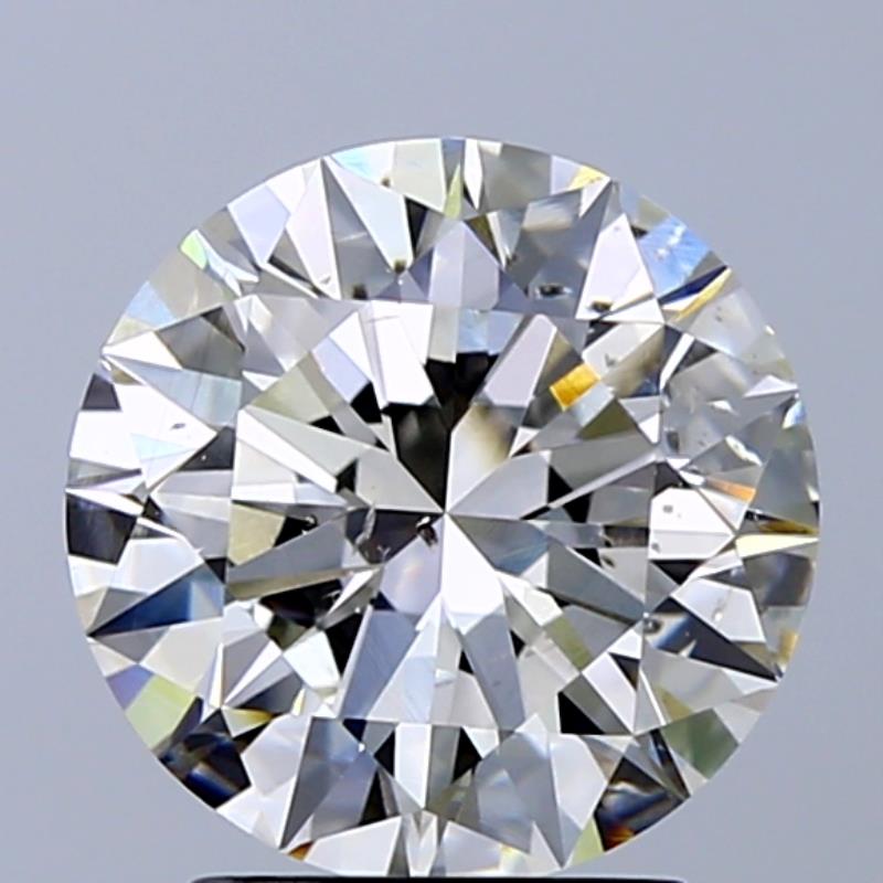 2.5 Carat Round Natural Diamond with  Cut Diamond in 14KT  view 1
