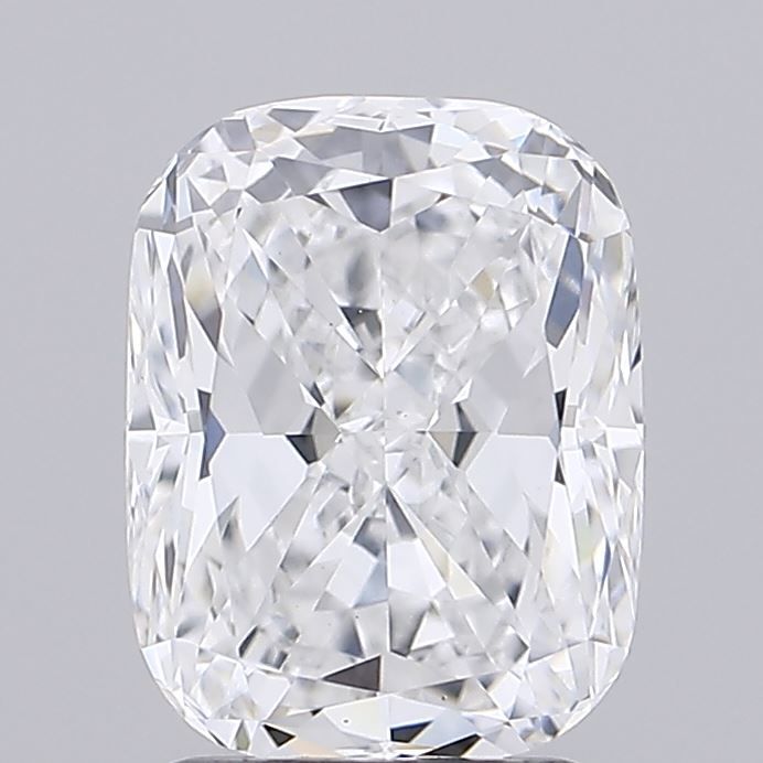 2.05 Carat Cushion Lab Diamond with  Cut Diamond in 14KT  view 1
