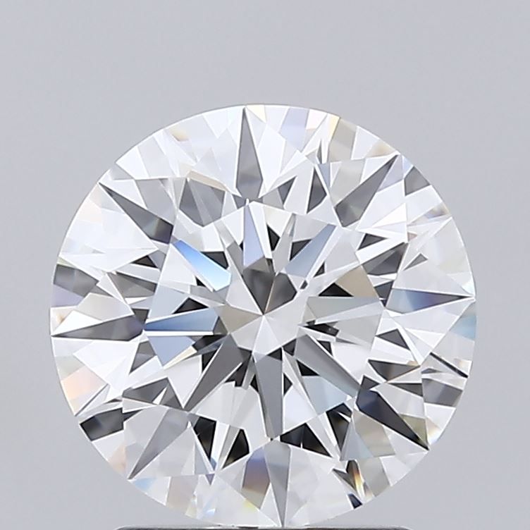 2.05 Carat Round Lab Diamond with  Cut Diamond in 14KT  view 1
