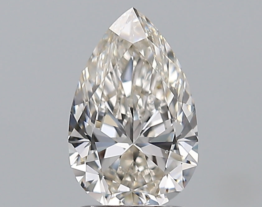 1.5 Carat Pear Natural Diamond with  Cut Diamond in 14KT  view 1
