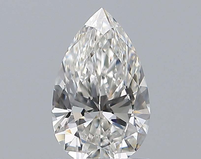 0.78 Carat Pear Natural Diamond with  Cut Diamond in 14KT  view 1
