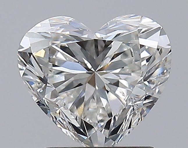 1.7 Carat Heart Natural Diamond with  Cut Diamond in 14KT  view 1
