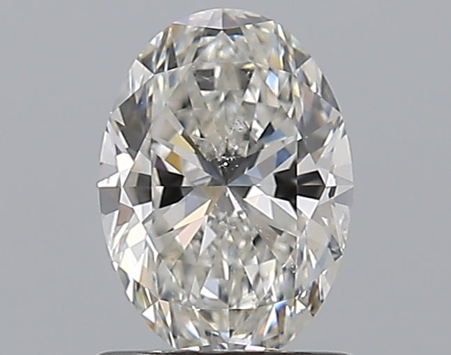 1.0 Carat Oval Natural Diamond with  Cut Diamond in 14KT  view 1
