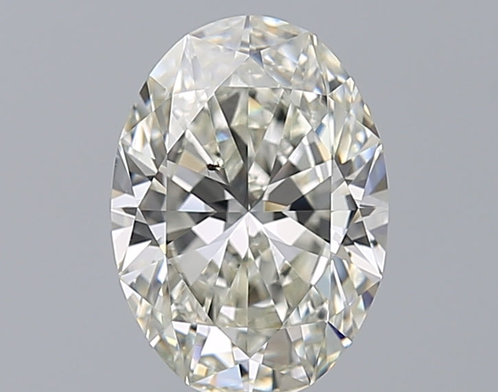 2.01 Carat Oval Natural Diamond with  Cut Diamond in 14KT  view 1
