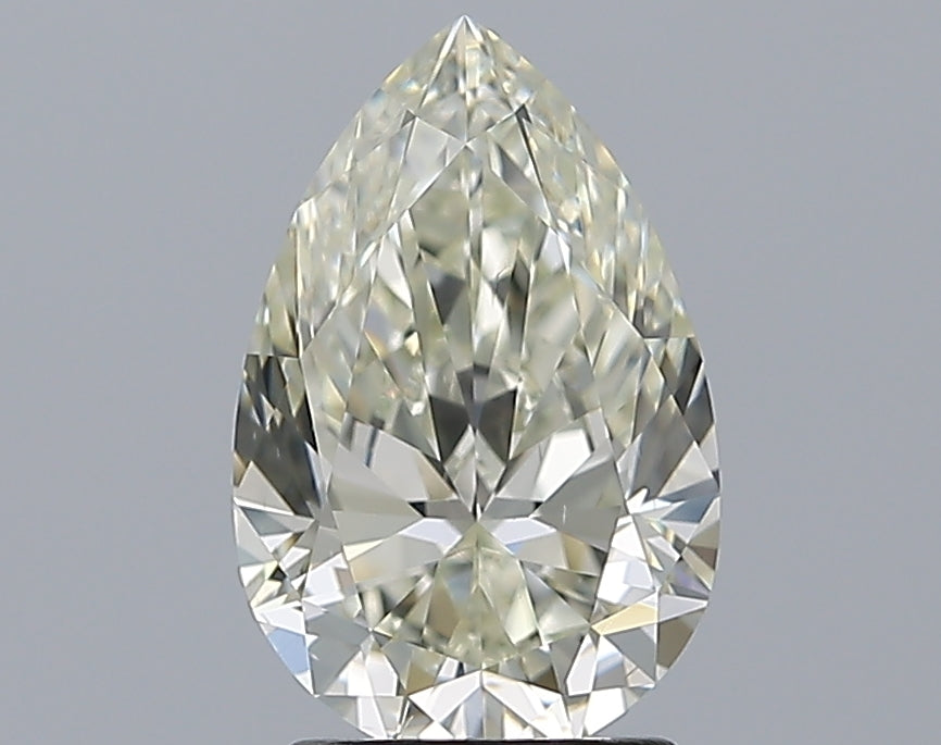 2.01 Carat Pear Natural Diamond with  Cut Diamond in 14KT  view 1
