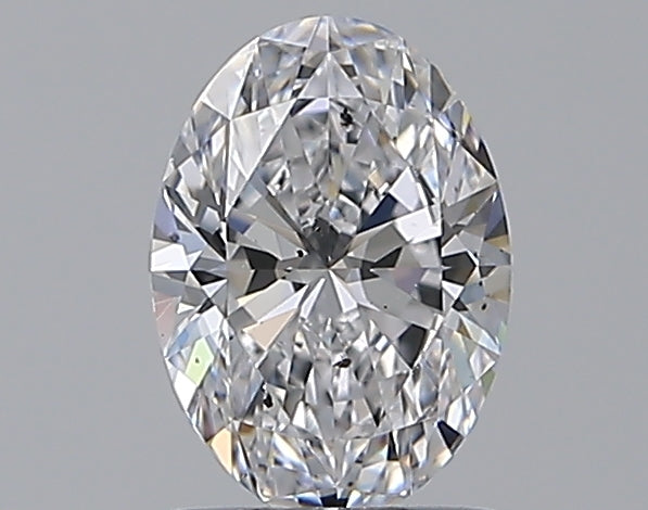 1.01 Carat Oval Natural Diamond with  Cut Diamond in 14KT  view 1
