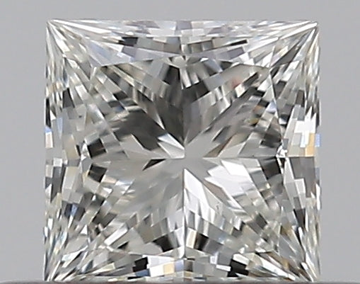 0.35 Carat Princess Natural Diamond with  Cut Diamond in 14KT  view 1

