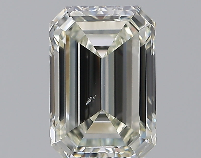 1.7 Carat Emerald Natural Diamond with  Cut Diamond in 14KT  view 1
