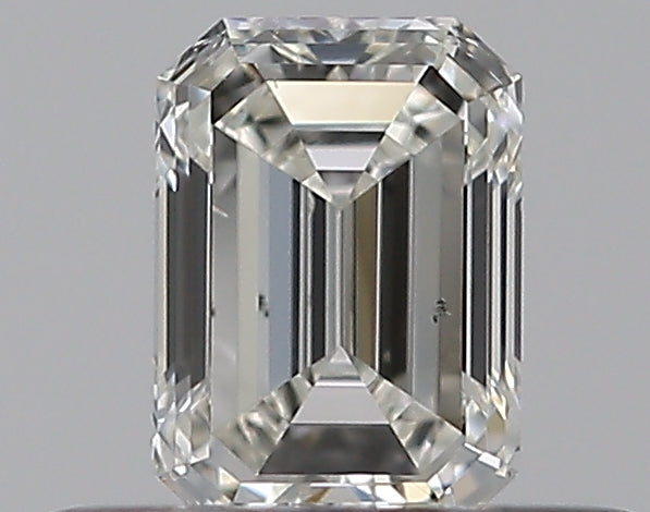 0.31 Carat Emerald Natural Diamond with  Cut Diamond in 14KT  view 1
