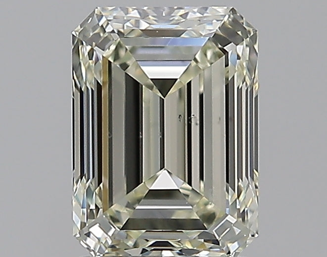 1.7 Carat Emerald Natural Diamond with  Cut Diamond in 14KT  view 1
