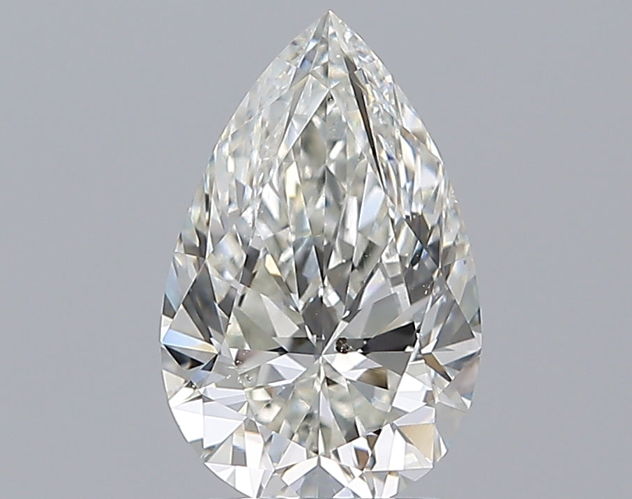 2.01 Carat Pear Natural Diamond with  Cut Diamond in 14KT  view 1
