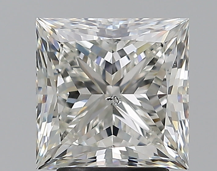 2.81 Carat Princess Natural Diamond with  Cut Diamond in 14KT  view 1
