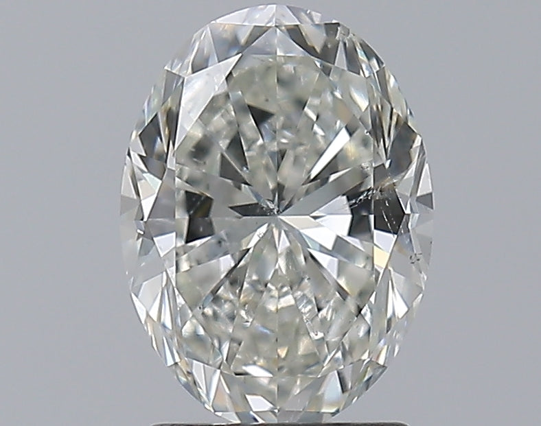 2.0 Carat Oval Natural Diamond with  Cut Diamond in 14KT  view 1
