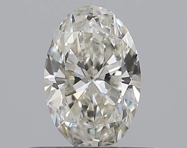 0.4 Carat Oval Natural Diamond with  Cut Diamond in 14KT  view 1
