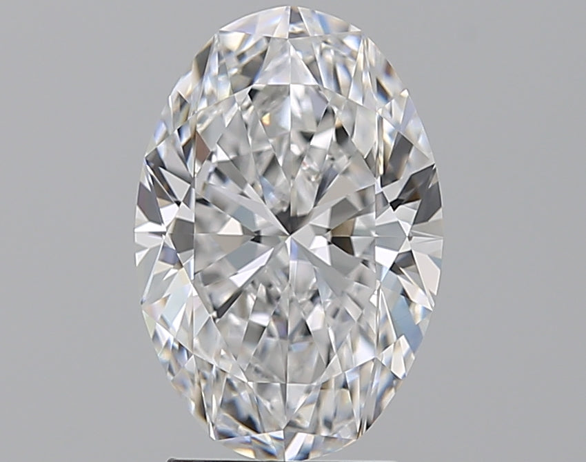 3.01 Carat Oval Natural Diamond with  Cut Diamond in 14KT  view 1

