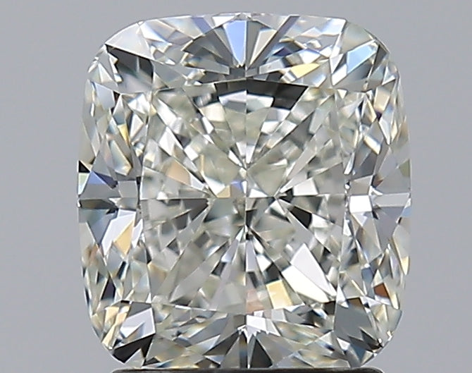 2.51 Carat Cushion Natural Diamond with  Cut Diamond in 14KT  view 1

