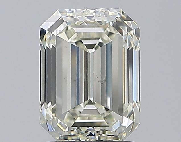 2.01 Carat Emerald Natural Diamond with  Cut Diamond in 14KT  view 1
