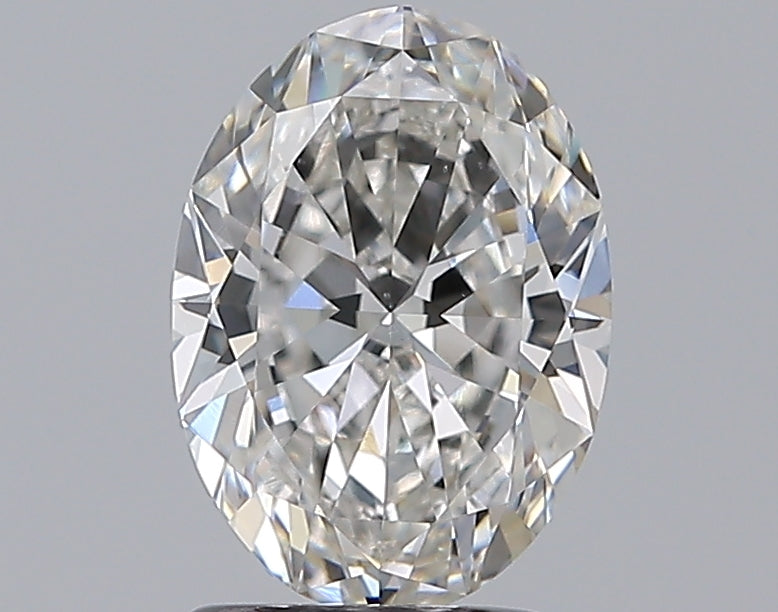 1.7 Carat Oval Natural Diamond with  Cut Diamond in 14KT  view 1

