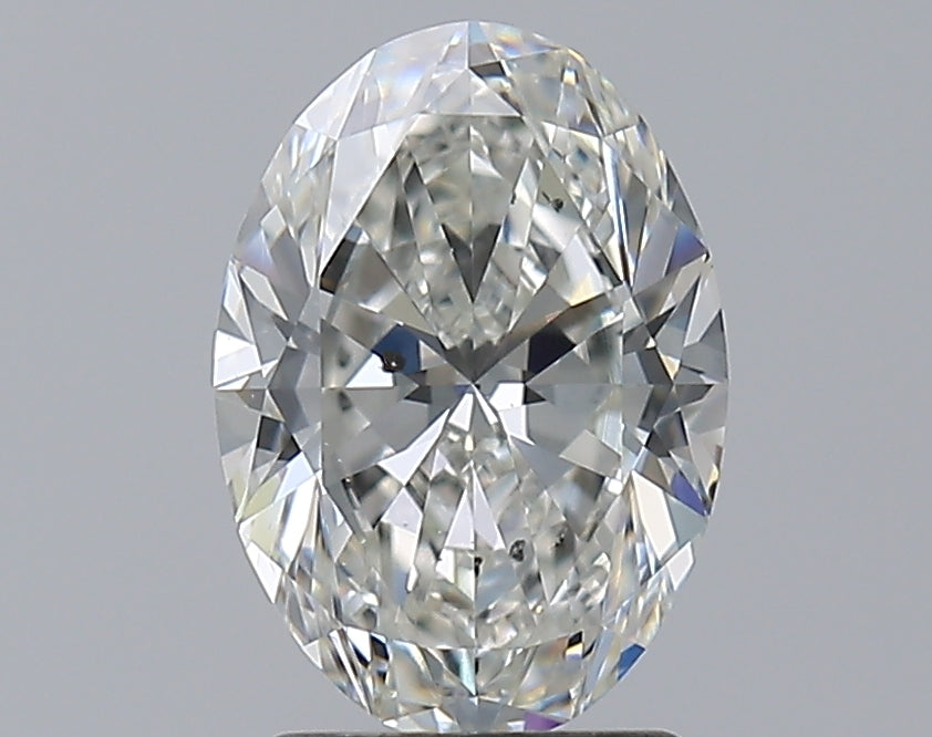 2.0 Carat Oval Natural Diamond with  Cut Diamond in 14KT  view 1
