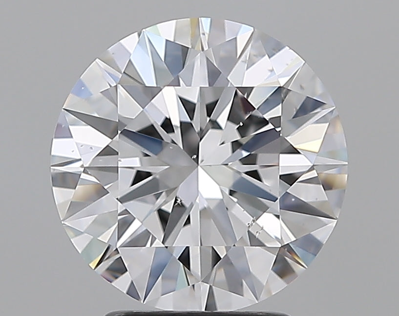 2.81 Carat Round Natural Diamond with  Cut Diamond in 14KT  view 1
