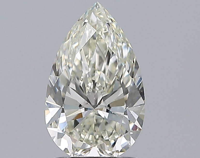 1.51 Carat Pear Natural Diamond with  Cut Diamond in 14KT  view 1
