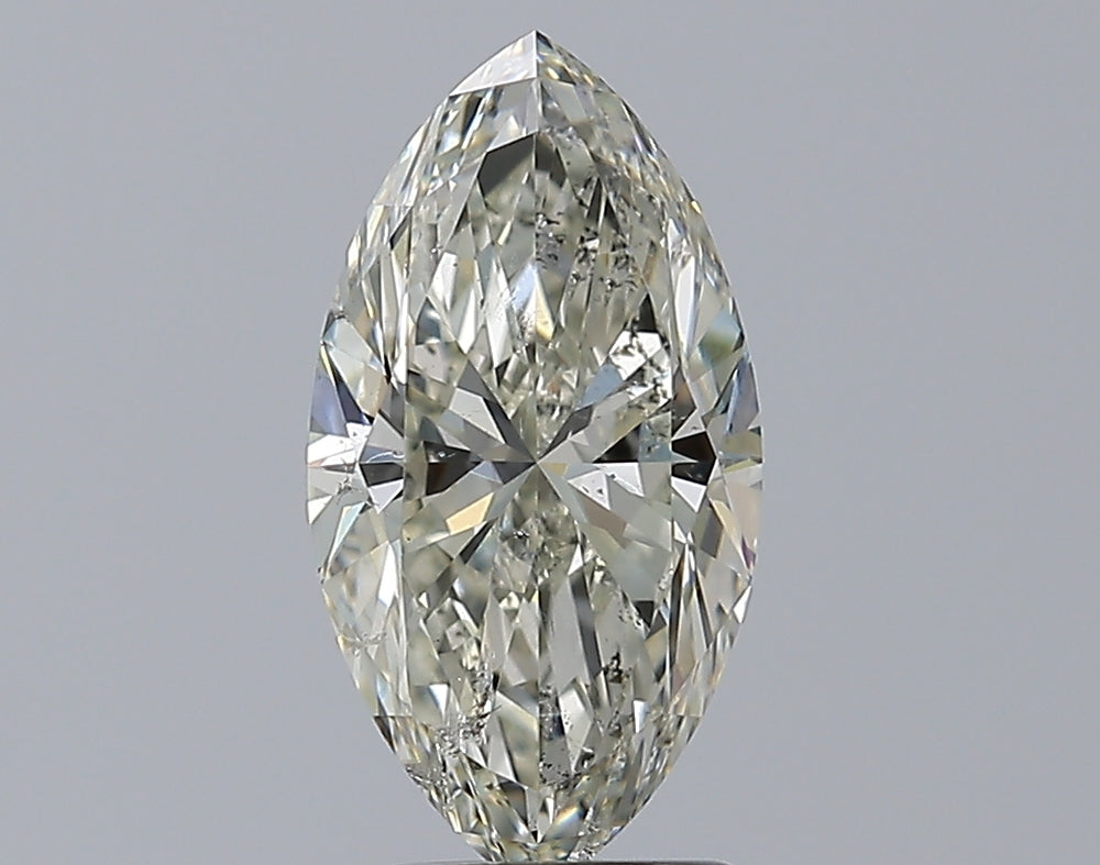2.01 Carat Marquise Natural Diamond with  Cut Diamond in 14KT  view 1
