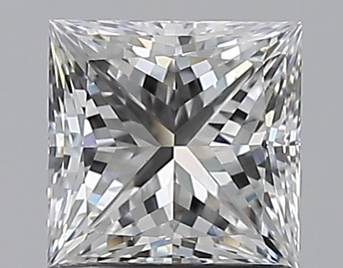 1.01 Carat Princess Natural Diamond with  Cut Diamond in 14KT  view 1
