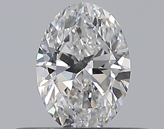 0.3 Carat Oval Natural Diamond with  Cut Diamond in 14KT  view 1
